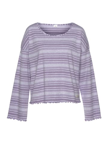 s.Oliver Pyjamaoberteil in lila gestreift