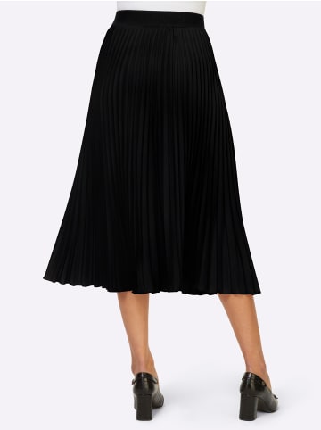 Heine Plissee-Rock in schwarz