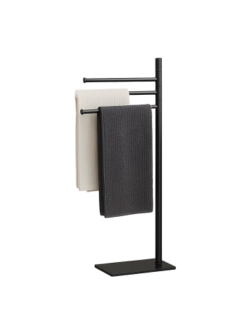 relaxdays Handtuchständer in Schwarz – (B)33,5 x (H)83 x (T)14 cm