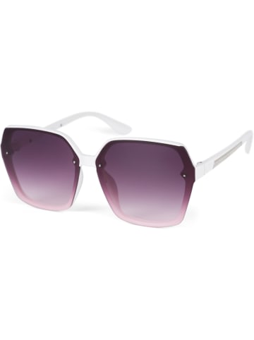 styleBREAKER Butterfly Sonnenbrille in Weiß / Violett Verlauf