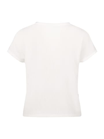 Betty Barclay Strukturshirt mit U-Boot-Ausschnitt in Weiß/Braun