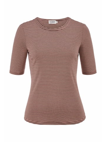 Hessnatur Hessnatur Softrib Streifen T-Shirt Fitted aus Bio-Baumwolle und TENCEL™ Modal in rosé