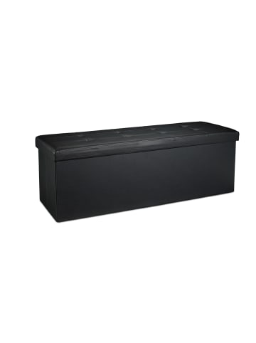 Faltbare Sitzbank in Schwarz - (B)114 x (H)38 cm