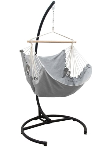 AMANKA XL Outdoor Hängesessel Key Largo mit  Gestell in grau