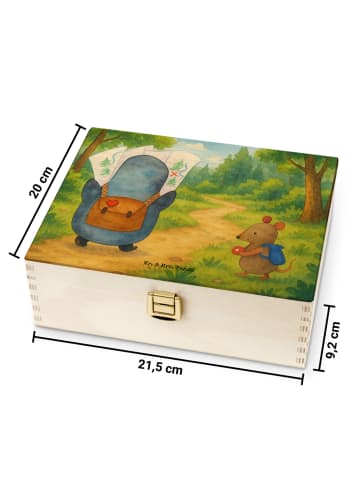 Mr. & Mrs. Panda Teebox Pinguin & Maus Wanderer Design ohne Spruch in Weiß