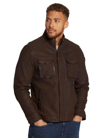 JP1880 Lederjacke in mokkabraun