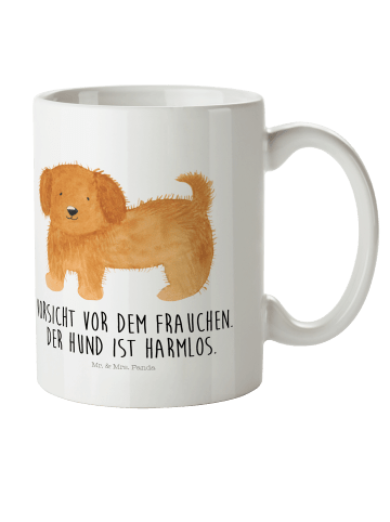 Mr. & Mrs. Panda Kindertasse Hund Flauschig mit Spruch in Weiß