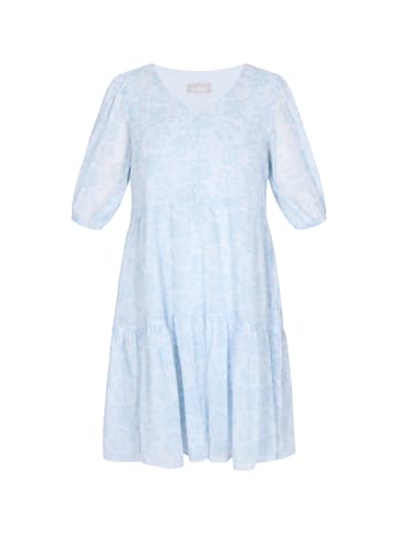 Usha Women Dress in blue offwhite