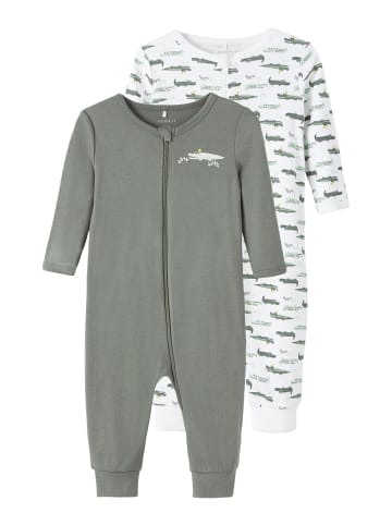 name it Pyjama Kroko mit Reißverschluss in Grün