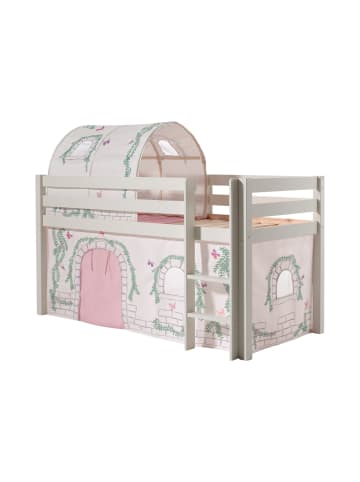 58 aufm Kessel KINDERBETT Karolina 210x114x106 Massivholz Weiß Textilset Burg 2