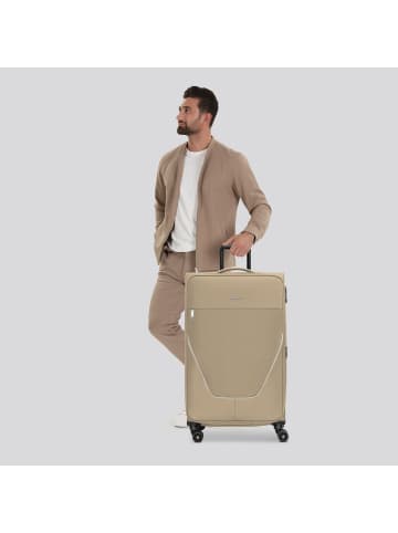 Stratic taska 4-Rollen Trolley L 76 cm mit Dehnfalte in taupe