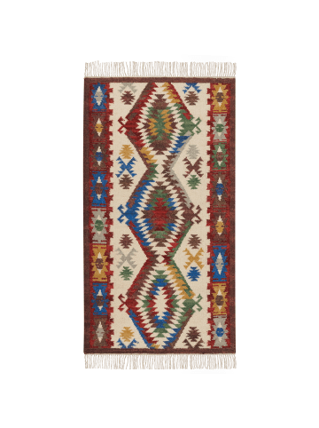 Beliani Kelim AREVIK in Bunt - (W) 80 x (H) 1 x (L) 150 cm