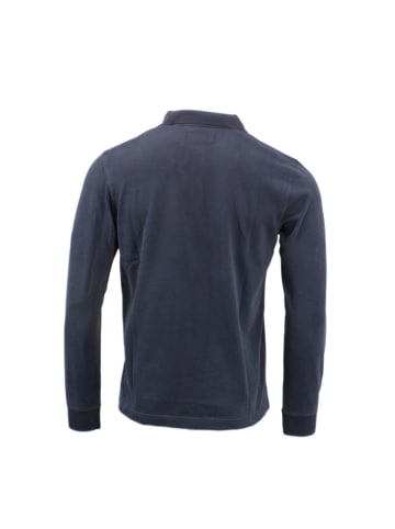 Marc O'Polo Langarmshirt Marc O Polo Polo shirt, long sleeve, rib c in Dark navy