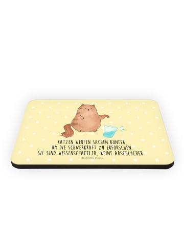 Mr. & Mrs. Panda magnet Katze Wasserglas mit Spruch in Gelb Pastell