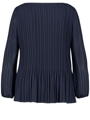 SAMOON Bluse Langarm in Navy