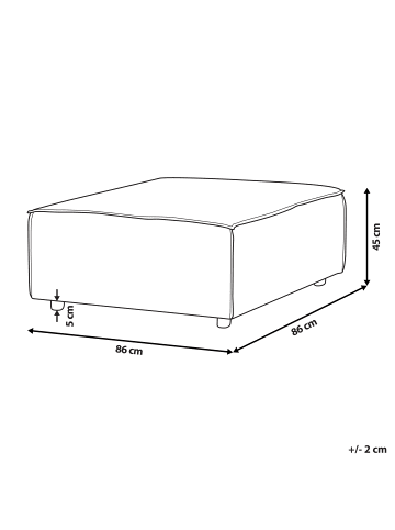 Beliani Ottomane ARDAL in Grün/Schwarz - (W) 86 x (H) 45 x (L) 86 cm