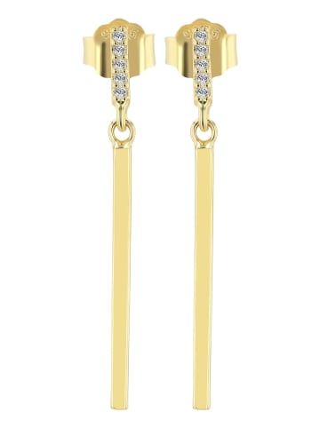 Adeliás Damen Ohrringe – Ohrstecker aus 925 Silber in gold