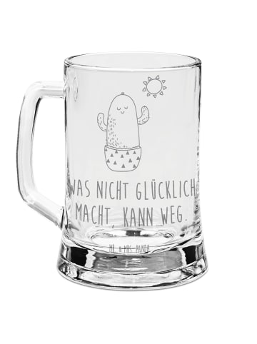 Mr. & Mrs. Panda Bierkrug Kaktus Sonne mit Spruch in Transparent