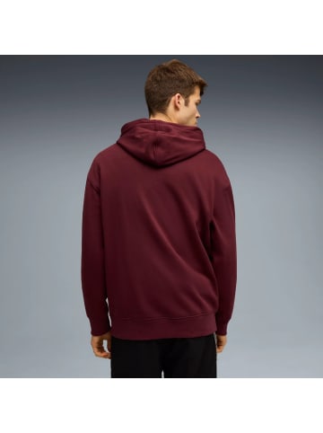 Puma BMW MMS ESS+ Fleece Hoodie Pullover in Dunkelrot