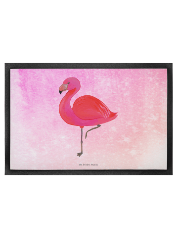 Mr. & Mrs. Panda Fußmatte Flamingo Classic ohne Spruch in Aquarell Pink