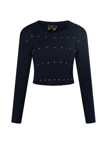 faina Damen Pullover Mit Strass-Steinen in Marine
