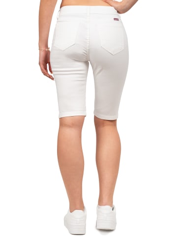 Cipo & Baxx Damen Straight Fit Shorts Mid Waist in White