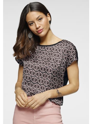 Laura Scott Shirtbluse in schwarz-rosa-gemustert