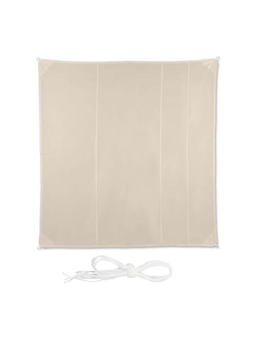 relaxdays Sonnensegel in Beige (B)500 x (T)500 cm