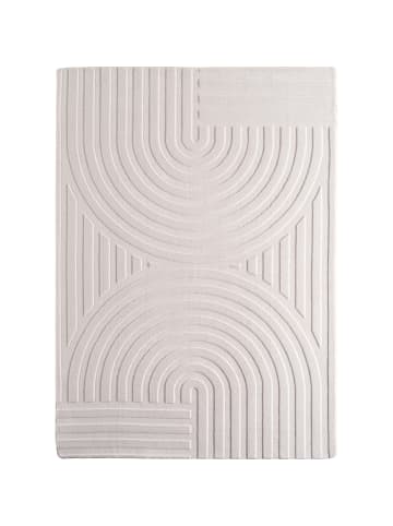 KADIMA DESIGN Teppich Kurzflor Boho Muster Microfaser Baumwolle Wohnzimmer in Creme