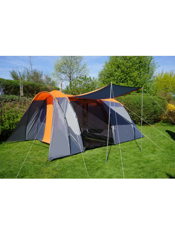 MCW Campingzelt A99 für 6 Personen, Orange/grau