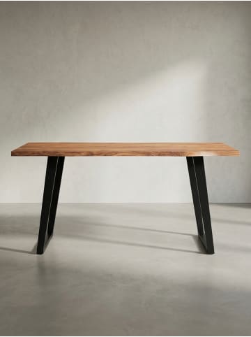 KADIMA DESIGN Schreibtisch Massiv Baumkante, Industrial Design Handarbeit