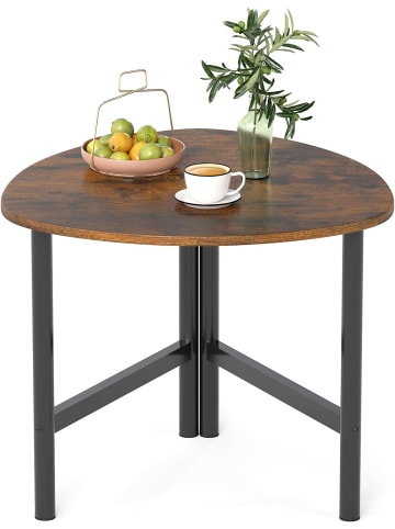 COSTWAY Beistelltisch Dreieckig 60 x 59 x 50 cm in Braun