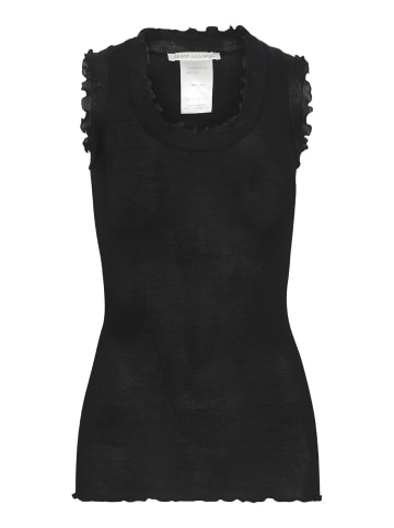 Seamless Basic Top Flounce in Black