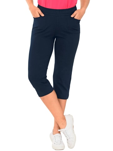 GOLDNER Bequeme Sommerhose mit sportivem Look in marine
