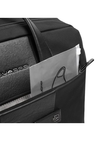 Piquadro Brief 2-Rollen Businesstrolley 40 cm Laptopfach in black