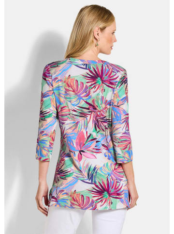 GOLDNER Sommertunika mit Palmenmuster in bunt / gemustert