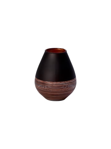 Villeroy & Boch Vase Soliflor Manufacture Swirl 12,2 cm in schwarz-kupfer
