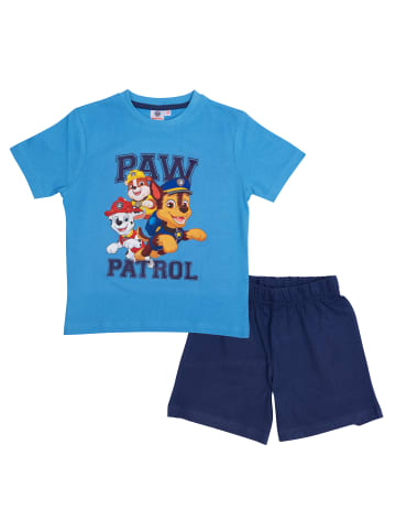 United Labels Paw Patrol Schlafanzug - Pyjama Set Kurzarm in blau