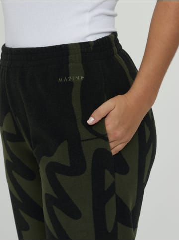 MAZINE Sweatpants Loop Printed Fleece Pants in black/printed