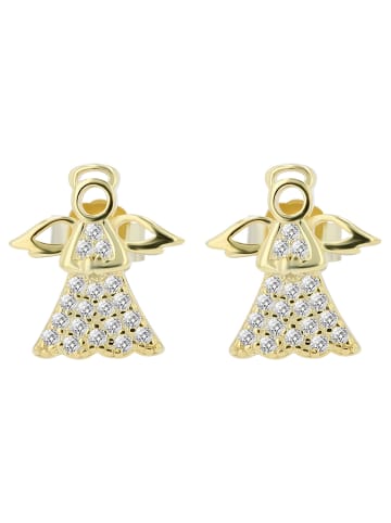 Adeliás Damen Ohrringe – Ohrstecker aus 925 Silber in gold