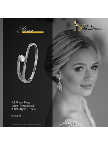GoldDream 333 Weißgold - 8 Karat Damen Ringe New Fingerring  56 (17,8)
