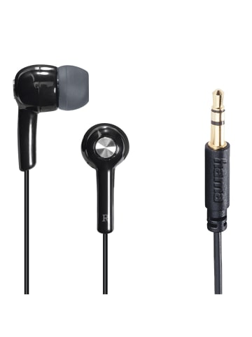 Hama Gloss In-Ear Kopfhörer, kabelgebunden, schwarz in Schwarz