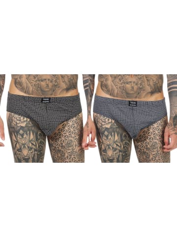 NORMANN Trend Unterhose Rio Slip Muster - 66439 in marine/weiss