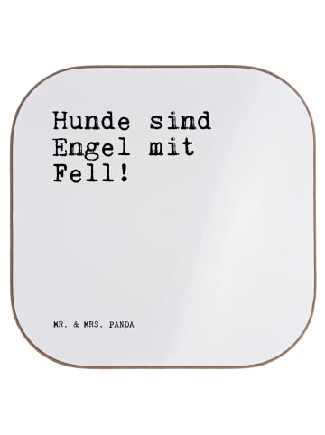 Mr. & Mrs. Panda Untersetzer für Gläser Hunde sind Engel mit... ... in Weiß
