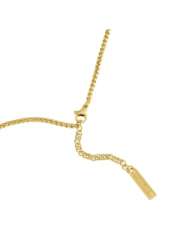 Police Herren-Kette Crossrange Kreuz Goldfarben