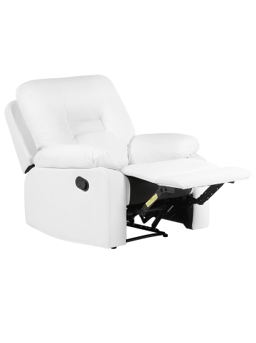 Beliani Fernsehsessel BERGEN in Weiß - (W) 85 x (H) 101 x (L) 74 cm