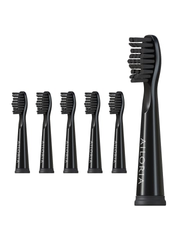 Ailoria FLASH TRAVEL Ersatzbürstenköpfe 6er Set in schwarz / schwarz