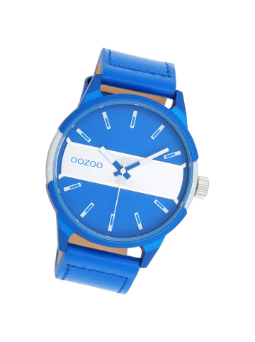 Oozoo Analog-Armbanduhr Oozoo Timepieces blau extra groß (ca. 48mm)