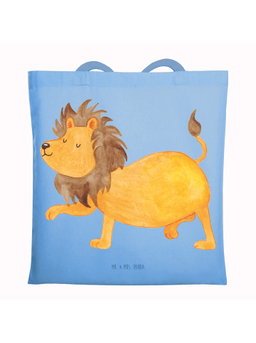 Mr. & Mrs. Panda Uni Tasche Sternzeichen Löwe ohne Spruch in Sky Blue