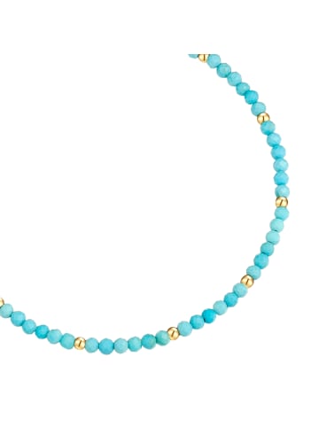 Glanzstücke München Armband aus Edelstahl mit Türkis (rek.) in gelbgold